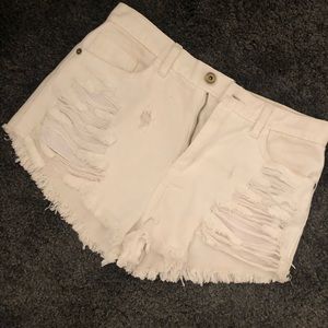Pistola High Waisted Shorts in White